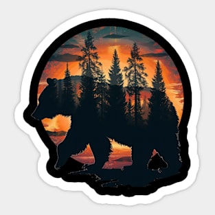 Grizzly Bear Dangers Sticker